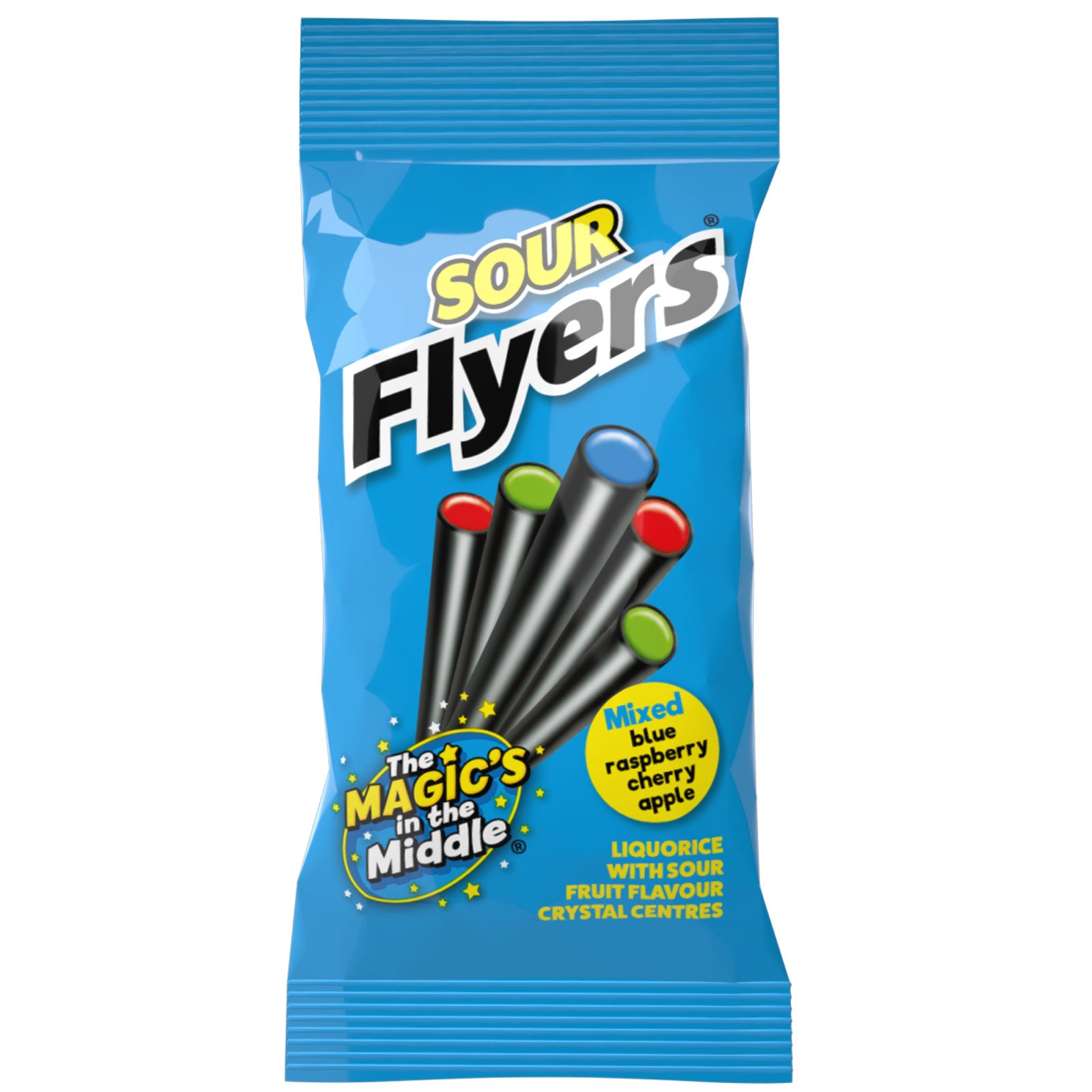 Maxilin Sour Flyers Apple Cherry & Blue Raspberry 75G | High Quality Chocolate & Sweets Online - Product Image Maxilin Sour Flyers Apple Cherry & Blue Raspberry 75G | High Quality Chocolate & Sweets Online - Product Image